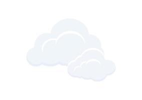 set of cartoon cloud collection vector