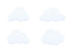 set of cartoon cloud collection vector