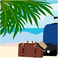 Summer holiday in the beach vector