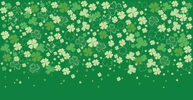 St. Patrick's Day set. Clover set. Hand drawn illustrations. vector