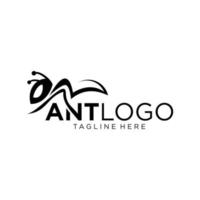 ilustración de logotipo de diseño de vector de hormiga