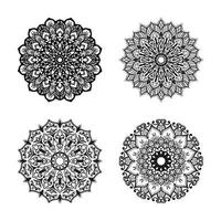 Collections Circular pattern in the form of a mandala for Henna, Mehndi. Coloring book page. vector