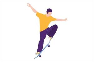 Skateboard t shirt design vector