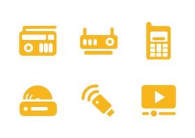 vector design, technology shape icon set