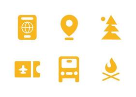 vector design, travel and vacation shape icon set