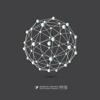 Molecule structure Green color on gray background  Vector EPS10 format Illustration