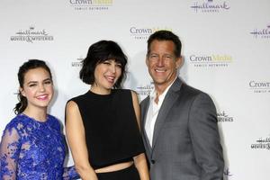 LOS ANGELES, JAN 8 -  Bailee Madison, Catherine Bell, James Denton at the Hallmark TCA Party at a Tournament House on January 8, 2014 in Pasadena, CA photo