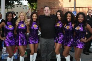 LOS ANGELES, NOV 30 -  Jeff Garlin and the Laker Girls at the Hollywood Chamber Of Commerce 17th Annual Police And Fire BBQ at Wilcox Station on November 30, 2011 in Los Angeles, CA photo