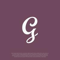 Initial based clean and minimal hand drawn letter. GS or SG logo creative and monogram icon symbol. Universal elegant luxury alphabet logo vector design