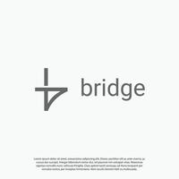 simple initial b for bridge which forms bridge logo vector