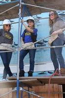 LOS ANGELES, MAR 8 -  Kelly Sullivan, Lisa LoCicero, Volunteer at the 5th Annual General Hospital Habitat for Humanity Fan Build Day at Private Location on March 8, 2014 in Lynwood, CA photo