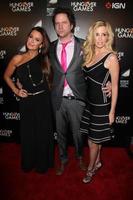 LOS ANGELES, FEB 11 -  Kyle Richards, Jamie Kennedy, Camille Grammer at the The Hungover Games Premiere at TCL Chinese 6 Theater on February 11, 2014 in Los Angeles, CA photo