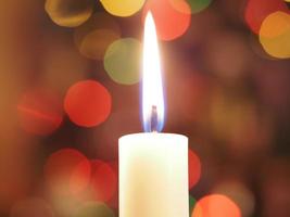 Christmas candels on the table photo