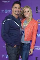 LOS ANGELES, NOV 15 - Don Diamont, Cindy Ambuehl at the Express Yourself 2015 presented by P S ARTS at the Barker Hanger on November 15, 2015 in Santa Monica, CA photo
