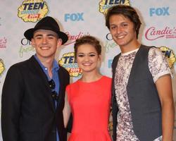 LOS ANGELES, AUG 10 - Charlie Rowe, Ciara Bravo, Nolan A Sotillo at the 2014 Teen Choice Awards Press Room at Shrine Auditorium on August 10, 2014 in Los Angeles, CA photo