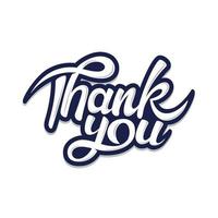 Thank you hand lettering vector illustration. Suitable for thank you handwritten text design.