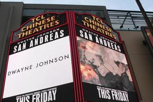 LOS ANGELES, MAY 26 - TCL Chinese Theater Marquee for San Andreas at the San Andreas World Premiere at the TCL Chinese Theater IMAX on May 26, 2015 in Los Angeles, CA photo