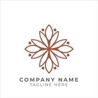 geometric traditional floral pattern logo design vector