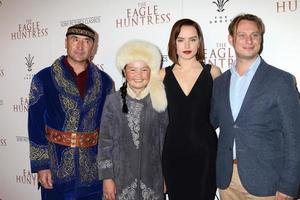 LOS ANGELES, OCT 18 - Nurgaiv Rys, Aisholpan Nurgaiv, Daisy Ridley, Otto Bell at the The Eagle Huntress Premiere at the Pacific Theatres at The Grove on October 18, 2016 in Los Angeles, CA photo
