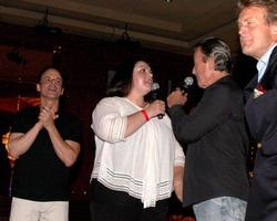 LOS ANGELES, AUG 26 - Eric Braeden, Girl from Audience Who Won attending the Young and Restless Fan Dinner 2011 at the Universal Sheraton Hotel on August 26, 2011 in Los Angeles, CA photo