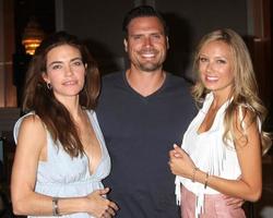 LOS ANGELES, AUG 15 - Amelia Heinle, Joshua Morrow, Melissa Ordway at the The Young and The Restless Fan Club Event at the Universal Sheraton Hotel on August 15, 2015 in Universal City, CA photo