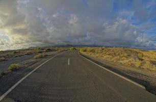 Long Empty Desert Road photo