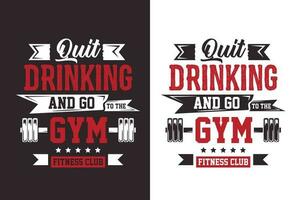 Creative gym fitness workout bodybuilding t shirt vector