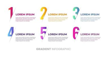 infografía de degradado colorido moderno vector