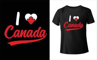 diseño de camiseta del día de canadá, camiseta de canadá diseño de camiseta de vector de hoja de canadá