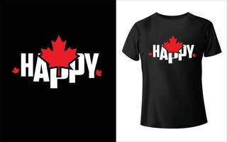 diseño de camiseta del día de canadá, camiseta de canadá diseño de camiseta de vector de hoja de canadá