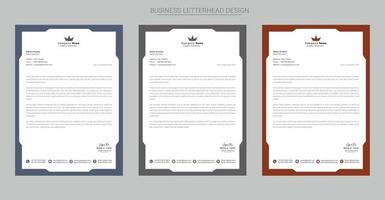 Professional creative company letterhead template design vector