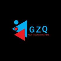 diseño creativo del logotipo de la letra gzq con gráfico vectorial vector