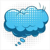 cloud clip art with comic or cartoon concept vector