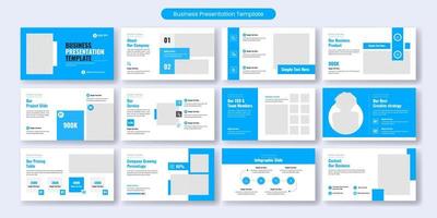 conjunto de diseño de plantilla de diapositiva de presentación de negocios creativos vector