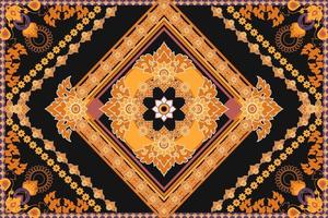 Seamless pattern decorated with Thai patterns. vector