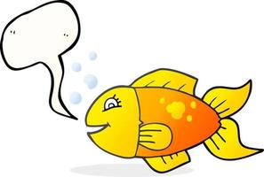 speech bubble cartoon fish vector