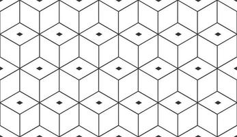 Seamless geometric pattern. Cubic hexagon texture. Rhombus mesh background. Vector EPS 10.