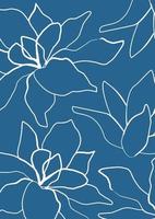 hand drawing floral pattern background vector