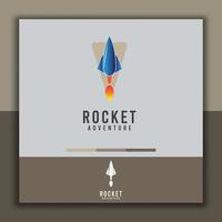 logo design template, with rocket icon, suitable for logo design for kids, adults, and your business vector