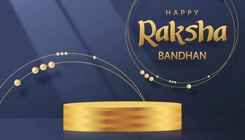 Raksha Bandhan 3d Podium round stage style for the Indian festival vector