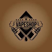 logotipo de vape para tienda de vapor vector