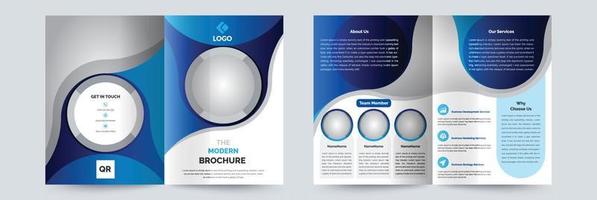 Bifold The Modern Brochure Design Template adept for multipurpose Projects vector