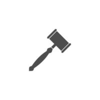 Hammer icon logo flat design illustration vector