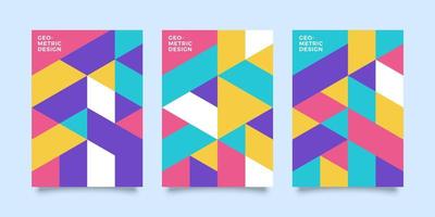 Colorful geometric background. Minimal cover template design for web. Modern abstract background with geometric shapes and lines. Eps10 Vector