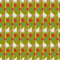 Seamless pattern for Christmas and New Year with decorative Christmas elements. Beautiful vector background for a  gift wrapping paper, scrapbooking, greeting cards, fabric.