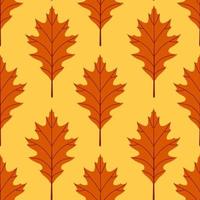 Autumn leaf seamless pattern vector simple leaves illustration