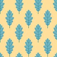 Autumn leaf seamless pattern vector simple leaves illustration