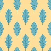 Autumn leaf seamless pattern vector simple leaves illustration