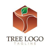 árbol logo icono vector ilustración design.vector silueta de un árbol plantillas de árbol logo y raíces árbol de la vida diseño ilustración