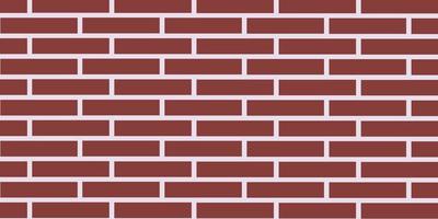 Wall Brick Pattern Background Vector. Red color Brick Texture. vector